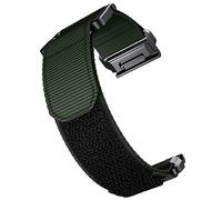 For Garmin Watch Bands Compatible Fenix 7X 6X Pro GPS 5X 3HR Descent Mk1 Mk2 Titanic Velcro Strap 26mm Quick Release Nylon Canvas Strap (Color : Army green, Size : Fenix3)