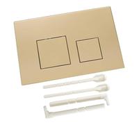 For Geberit for Sigma01 for Sigma10 for Sigma20 for Sigma21 for Sigma30 for Sigma50 for Sigma60 Placa de descarga doble, botones cromados Material plástico 164x246x12mm for baño inodoro(Gold)