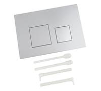 For Geberit for Sigma01 for Sigma10 for Sigma20 for Sigma21 for Sigma30 for Sigma50 for Sigma60 Placa de descarga doble, botones cromados Material plástico 164x246x12mm for baño inodoro(Silver)