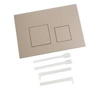 For Geberit for Sigma01 for Sigma10 for Sigma20 for Sigma21 for Sigma30 for Sigma50 for Sigma60 Placa de descarga doble, botones cromados Material plástico 164x246x12mm for baño inodoro(Khaki)