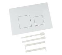 For Geberit for Sigma01 for Sigma10 for Sigma20 for Sigma21 for Sigma30 for Sigma50 for Sigma60 Placa de descarga doble, botones cromados Material plástico 164x246x12mm for baño inodoro(White)