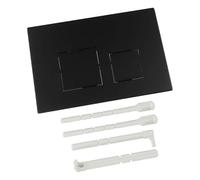 For Geberit for Sigma01 for Sigma10 for Sigma20 for Sigma21 for Sigma30 for Sigma50 for Sigma60 Placa de descarga doble, botones cromados Material plástico 164x246x12mm for baño inodoro(Black)