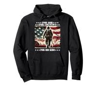 For God Country His Kids Fe Libertad Familia Militar Papá Sudadera con Capucha