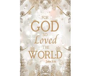 For God So Loved The World: John 3:16 Bible Verse Inspirational Notebook for Men, Women, Teens. Blank Lined Christian Faith Journal with Scriptures. Small, Handy size.