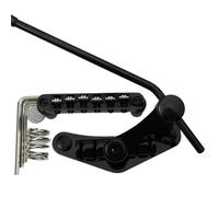 For Guy-ker for Tune-O-Matic Roller Saddle Puente de guitarra + Barra de parada Tailpiece Tremolo for LP for guitarra SG(BK)