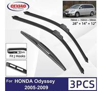 For HONDA Odyssey 2005~2009 Car Front Rear Wiper Blades Soft Rubber Windscreen Wipers Auto Windshield