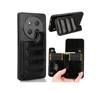 (For Honor X60 Pro / X9c / Magic7 Lite, Black) Cow Pattern Sewing Card Bag Phone Case