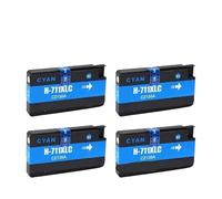 For HP 711 711XL for Cartucho de Tinta Repuesto HP711 for Impresora inyección T520 T120 T530 T130(711XL-Cyan-4pcs)