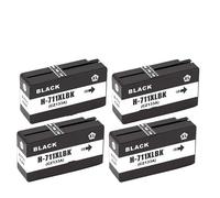 For HP 711 711XL for Cartucho de Tinta Repuesto HP711 for Impresora inyección T520 T120 T530 T130(711XL-Black-4pcs)