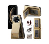 (For Huawei Mate 70) Twill Fabric Leather Vertical Flip RFID Card Bag Phone Case