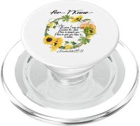 For I Know Christian Sunflower Versículo de la Biblia Otoño PopSockets PopGrip para MagSafe