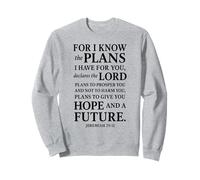 For I Know Hope And Future Jeremías 29:11 Verso bíblico Señor Sudadera