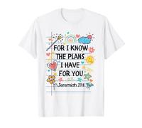 For I Know The Plans I Have For You Christian Back To School Camiseta