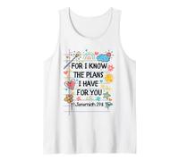 For I Know The Plans I Have For You Christian Back To School Camiseta sin Mangas