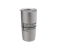 For I Know The Plans I Have For You Vaso térmico de acero inoxidable de doble pared
