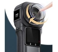 For Insta360 One RS Anti-Scratch Camera Improved Panorama Sports Camera Protective Mirror with Protective Frame 2022 Insta 360 One X3 Action Anti-Scratch Camera Accessories Black (A507)