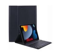 For iPad 10.2 (2021) (2020) (2019) PU Leather Tablet Stand Case with Bluetooth Keyboard , English Uk