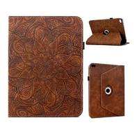 For iPad air/air2 9.7 2017/2018 9.7 Inch 6th/5th Generation 2018 2017 Case Slim PU Leather Stand Folding Folio Cover 360 Degree Rotating Stand Leather Cover Protective Shell and Pocket(Brown)