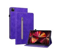 For iPad Pro 12.9 Solid Color Tablet Case Wallet Design Stand Reinforced Covering Shell