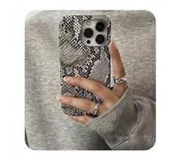 For iPhone 12 Pro MAX Python Snake Skin Leather Case - Shockproof Protective Cover Luxury Slim Half Cover Designer Shockproof Protective Case for Women & Men