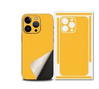For iPhone 17 Pro MAX Skin Wrap - Premium 3M Metallic Film, Bare Metal Feel, Primary Color Fusion Look for Minimalist Style Lovers (Yellow,15pro)