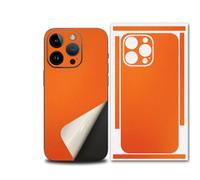 For iPhone 17 Pro MAX Skin Wrap - Premium 3M Metallic Film, Bare Metal Feel, Primary Color Fusion Look for Minimalist Style Lovers (Orange,14pro)