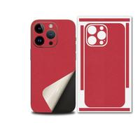For iPhone 17 Pro MAX Skin Wrap, Ultra-Thin 3M Texture Matte Carbon Fiber Full Body Protective Sticker for Minimalist Style Lovers (Red,iPhone 16E)