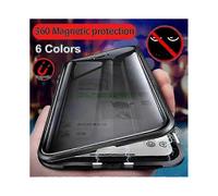 (For iPhone XR,Gold)360-Degree Magnetic Privacy Protection Case for 15 Pro Max 14 13 12 11 and 11BZ