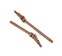 For Juego de Eje Recto de Aluminio CNC 1/10 con Resorte de Hoja/Kit de Montaje de Enlace for RC4WD Gelande II TF2 Tamiya Bruiser BRX01(Front Axle Shaft)