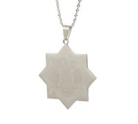 For Kurdistan Stainless Steel Map Pendant Necklaces Map Jewelry Gold Color Items for Bridal Women Man Party Gifts Earrings Sets Round Ball Jewelry (Silver)