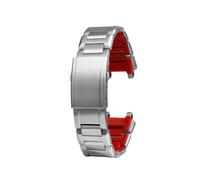 For la serie MTG Heart Of Steel, compatible con Casio G-SHOCK MTG-B1000 G1000 MTG-B2000, cadena de reloj acero fino 316L, correa B1000 brazalete herramientas(Silver red)