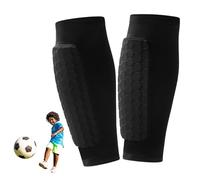 for Laimer - Espinilleras Transpirables Estructura Panal de Abeja, Paquete de 2 Espinilleras de Fútbol, para Niños, Adolescentes y Adultos (Negro, L)