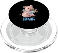 For Lift Certified - Cerdo Comiendo Alimentos con una Parodia de Tenedor PopSockets PopGrip para MagSafe