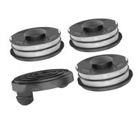 for Línea de carrete y tapa de repuesto for cortacésped Einhell GC-ET 4530 3405685, recambios de línea de desbrozadora de césped con alimentación automática(3 Spool Line+1 Cap)