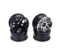 For Llantas y bujes de Rueda de 1,9 Pulgadas 1:10 for Coche de Control Remoto Drift Crawler Axial SCX10 Traxxas TRX4 D90 for HSP HPI Kyosho Tamiya LRP(7478 B Rims Black)