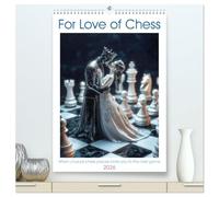 For Love of Chess (High Quality Premium Wall Calendar 2026 DIN A2 portrait),CALVENDO 12 Month Wall Calendar: If artists had created chess pieces