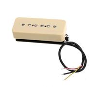 For M Series Stacked P90 Soapbar pastilla de puente Humbucker de tamaño de bobina única de cerámica for SG/para guitarra eléctrica LP, crema
