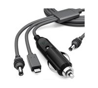 For Mini 3-in-1 DC Power Cable 16FT, USB-C 12-24V Lighter Plug & DC Male Cord Input Power Cable