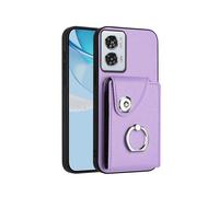 (For Motorola Edge 50 Fusion Global, Purple) Organ Card Bag Ring Holder Phone Case