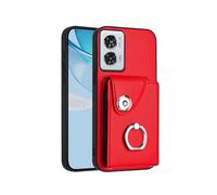 (For Motorola Edge 50 Fusion Global, Red) Organ Card Bag Ring Holder Phone Case