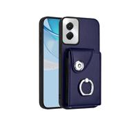 (For Motorola Moto G Power 2024 5G, Blue) Organ Card Bag Ring Holder Phone Case