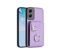 (For Motorola Moto G Stylus 5G 2024, Purple) Organ Card Bag Ring Holder Phone Case