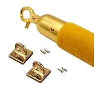 for Movie Theaters,Velvet Hanging Ropes Crowd Control Stanchion Ropes,Grand Openings, Restaurants, Hotels, 60-30cm Multi-Size Optional, Yellow(Gold Hook,220cm/7.2ft)