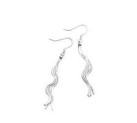 For mujeres, pendientes largos con borlas y personalidad de temperamento moda femenina s925, un par