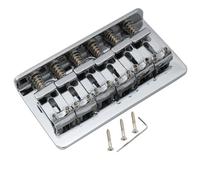 For Mus-iclily Pro 54 mm (2-1/8 pulgadas) Puente fijo rígido de acero Sillines doblados vintage for ST importado for guitarra eléctrica estilo Tele(Chrome)