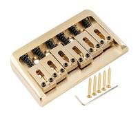 For Mus-iclily Pro Espaciado entre cuerdas de 52,5 mm Sillín de estilo moderno Puente fijo rígido Puente sin trémolo for guitarra eléctrica estilo ST for TL(Gold)