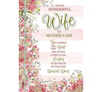 For My Wonderful Wife on Mother's Day Card