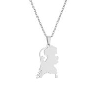 For Netherlands Map Flag Pendant Necklace,World Map Ethnic Flag Symbol Necklace for Men Women,Stainless Steel Clavicle Chain,Patriotic Charm Jewelry,Adjustable Chain Accessories Gifts (Model 6)
