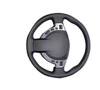 For Nissan For Qashqai J10 X-Trail NV200 2008-2012 Hand Stitched Microfiber Leather Car Steering Wheel Covers(Light Blue Thread2)