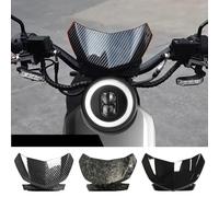For NIU For U+B For UQI+ For N1S No Drilling Motorcycle Windshield Accessory Carbon Fiber Fairing Front Windshield Dashboard Trim Cover,Parabrisas de Motocicleta